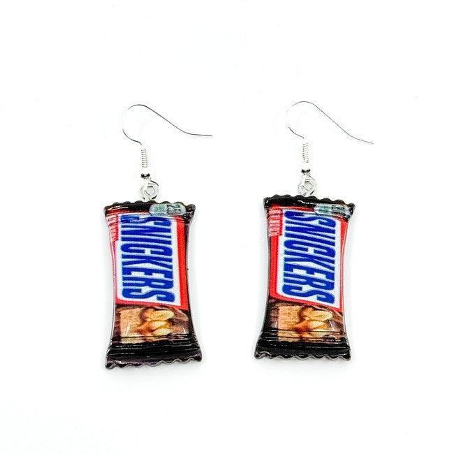 Mini Snickers Bar Candy Earrings - Polychrome Goods 🍊