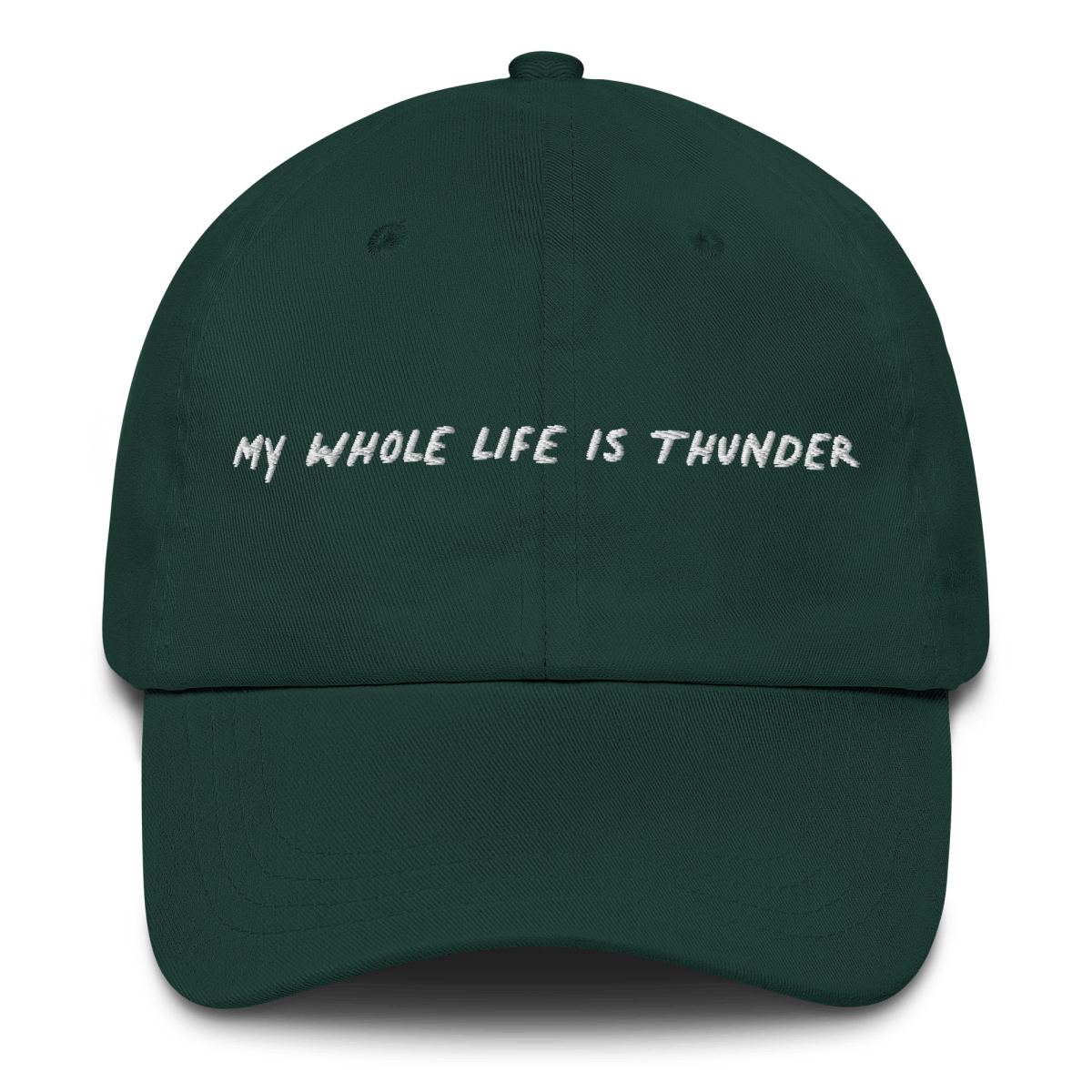 MY WHOLE LIFE IS THUNDER Embroidered Hat - Polychrome Goods 🍊