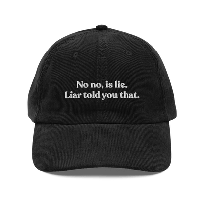 No No, Is Lie. Liar Told You That Embroidered Hat | Heated Rivalry - Polychrome Goods