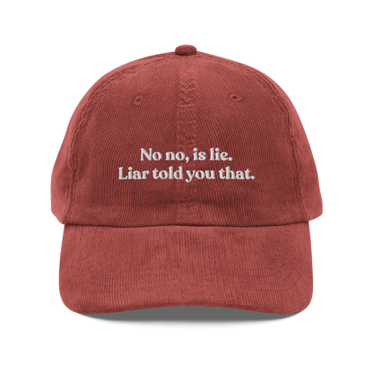 No No, Is Lie. Liar Told You That Embroidered Hat | Heated Rivalry - Polychrome Goods