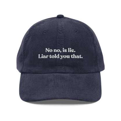 No No, Is Lie. Liar Told You That Embroidered Hat | Heated Rivalry - Polychrome Goods