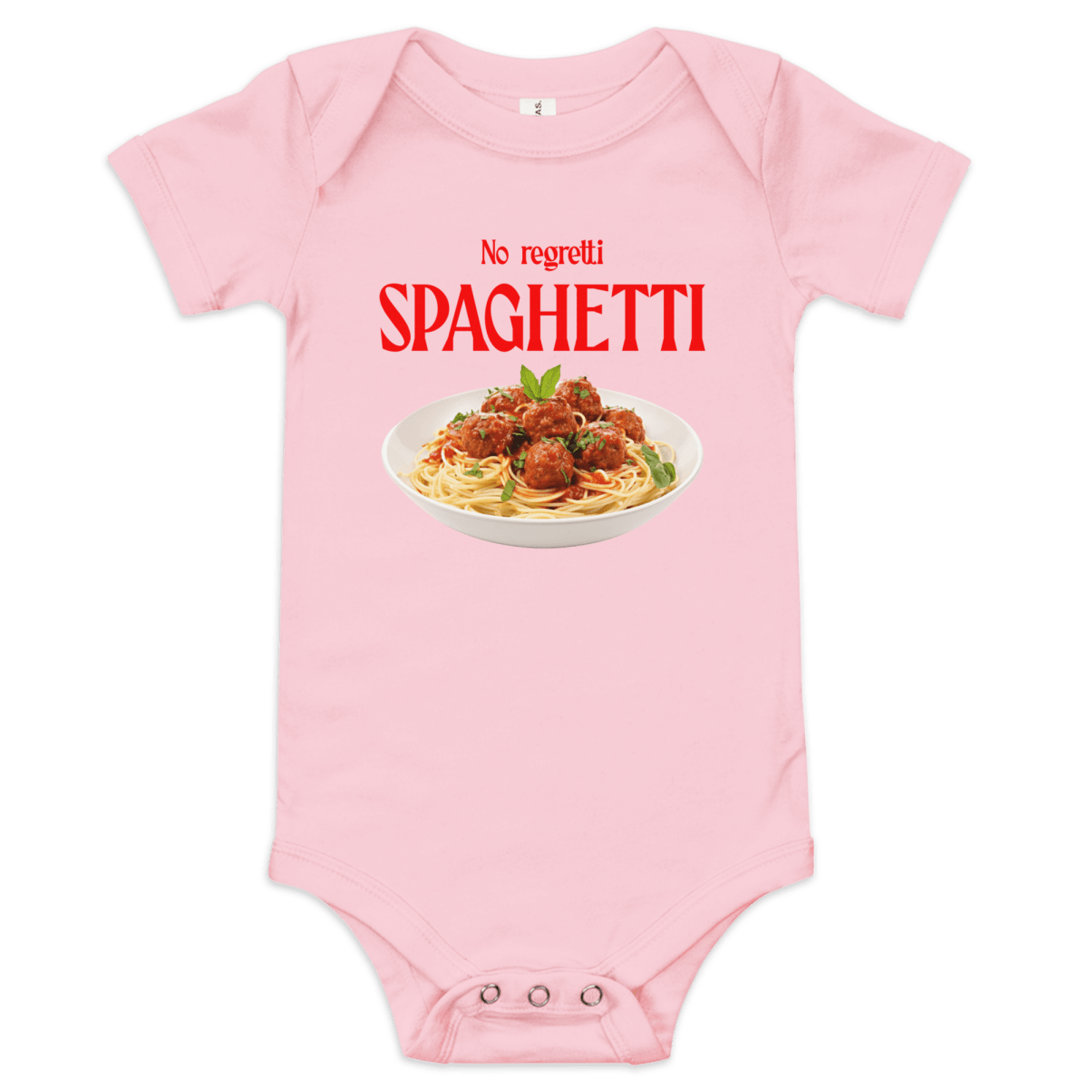 No Regretti Spaghetti Baby Onesie - Polychrome Goods 🍊