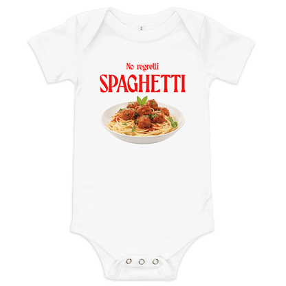 No Regretti Spaghetti Baby Onesie - Polychrome Goods 🍊