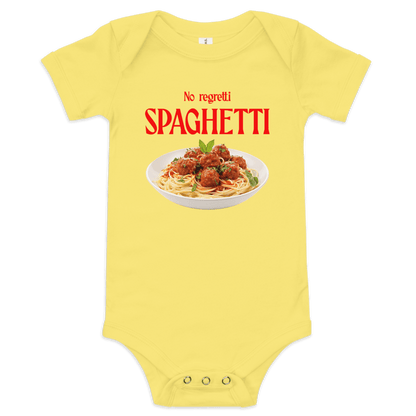 No Regretti Spaghetti Baby Onesie - Polychrome Goods 🍊