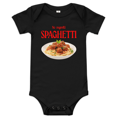 No Regretti Spaghetti Baby Onesie - Polychrome Goods 🍊