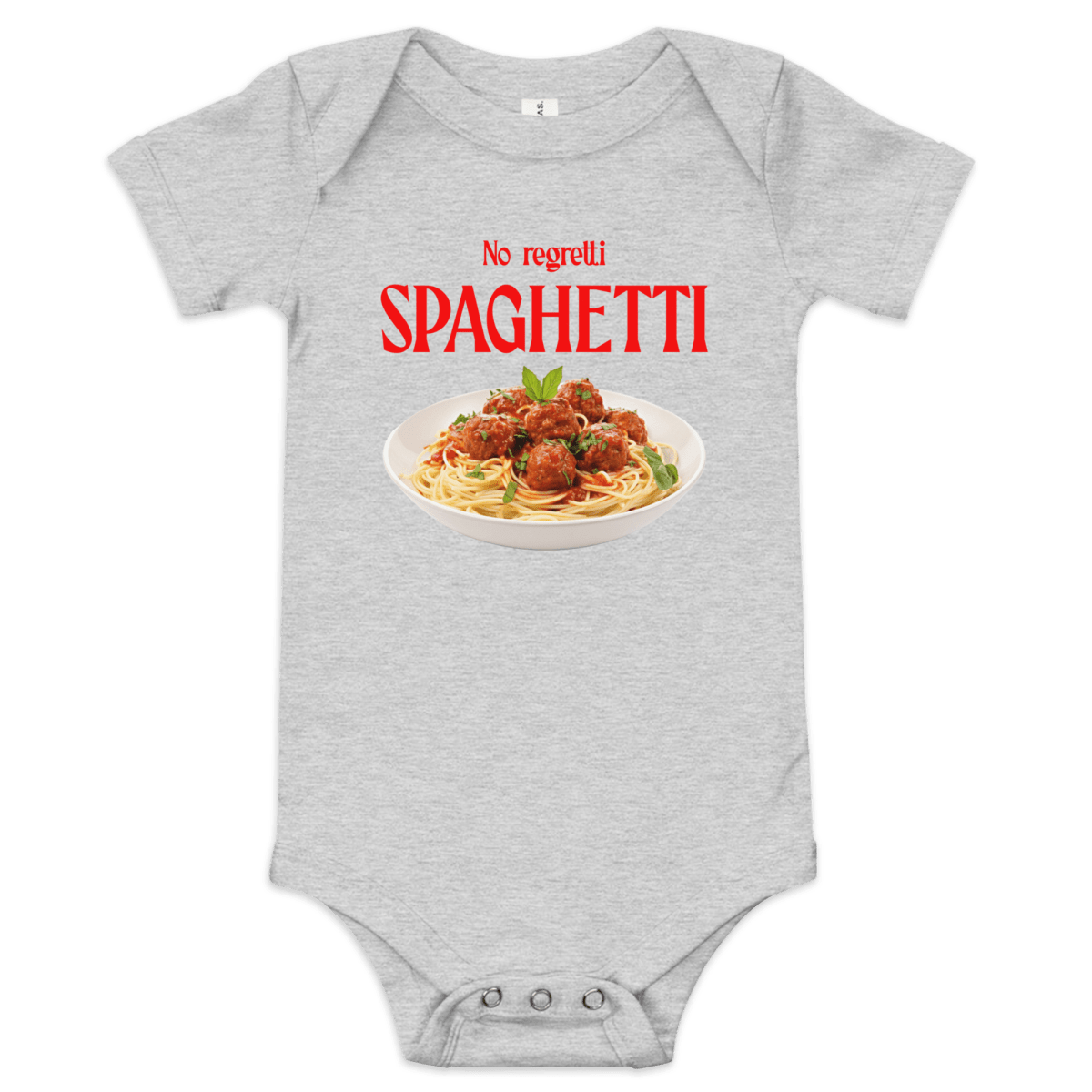 No Regretti Spaghetti Baby Onesie - Polychrome Goods 🍊