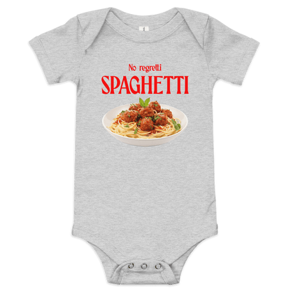 No Regretti Spaghetti Baby Onesie - Polychrome Goods 🍊