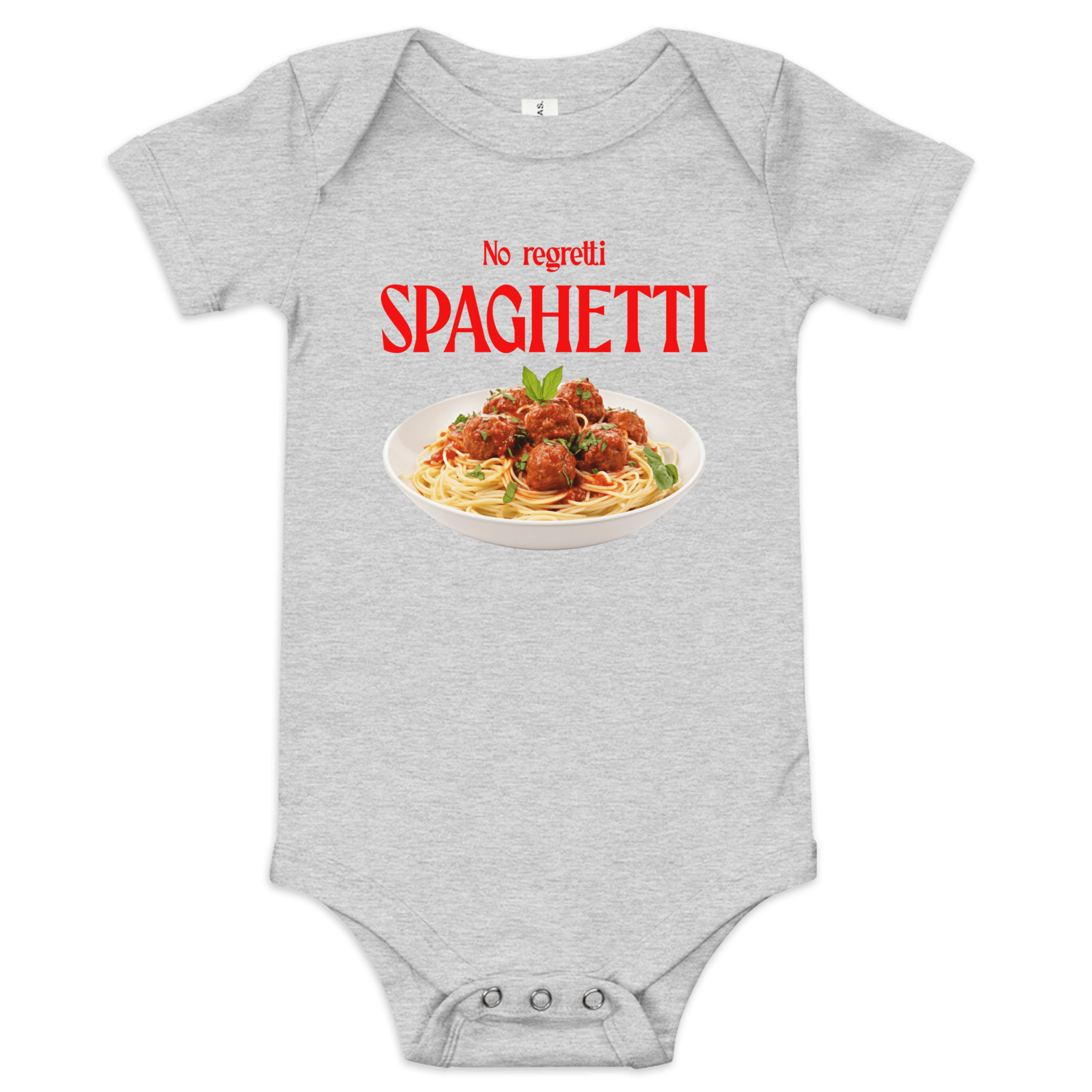 No Regretti Spaghetti Baby Onesie - Polychrome Goods 🍊