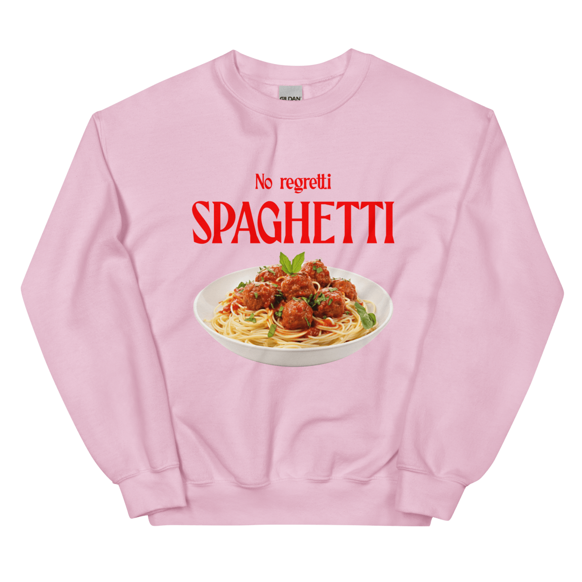 No Regretti Spaghetti 🍝 Sweatshirt - Polychrome Goods 🍊