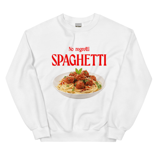 No Regretti Spaghetti 🍝 Sweatshirt - Polychrome Goods 🍊