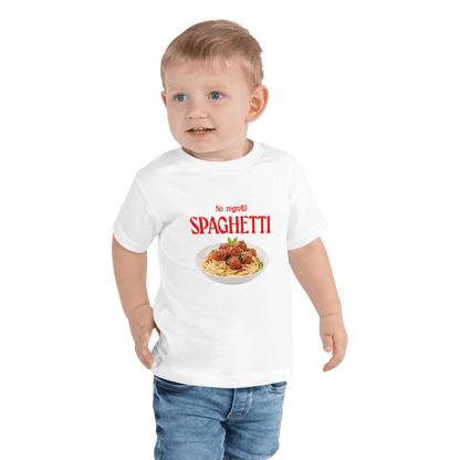 No Regretti Spaghetti Toddler Short Sleeve Tee - Polychrome Goods 🍊