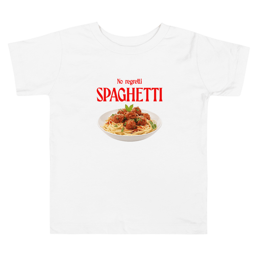 No Regretti Spaghetti Toddler Short Sleeve Tee - Polychrome Goods 🍊