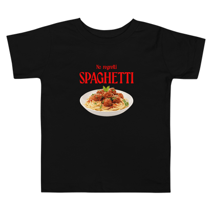 No Regretti Spaghetti Toddler Short Sleeve Tee - Polychrome Goods 🍊