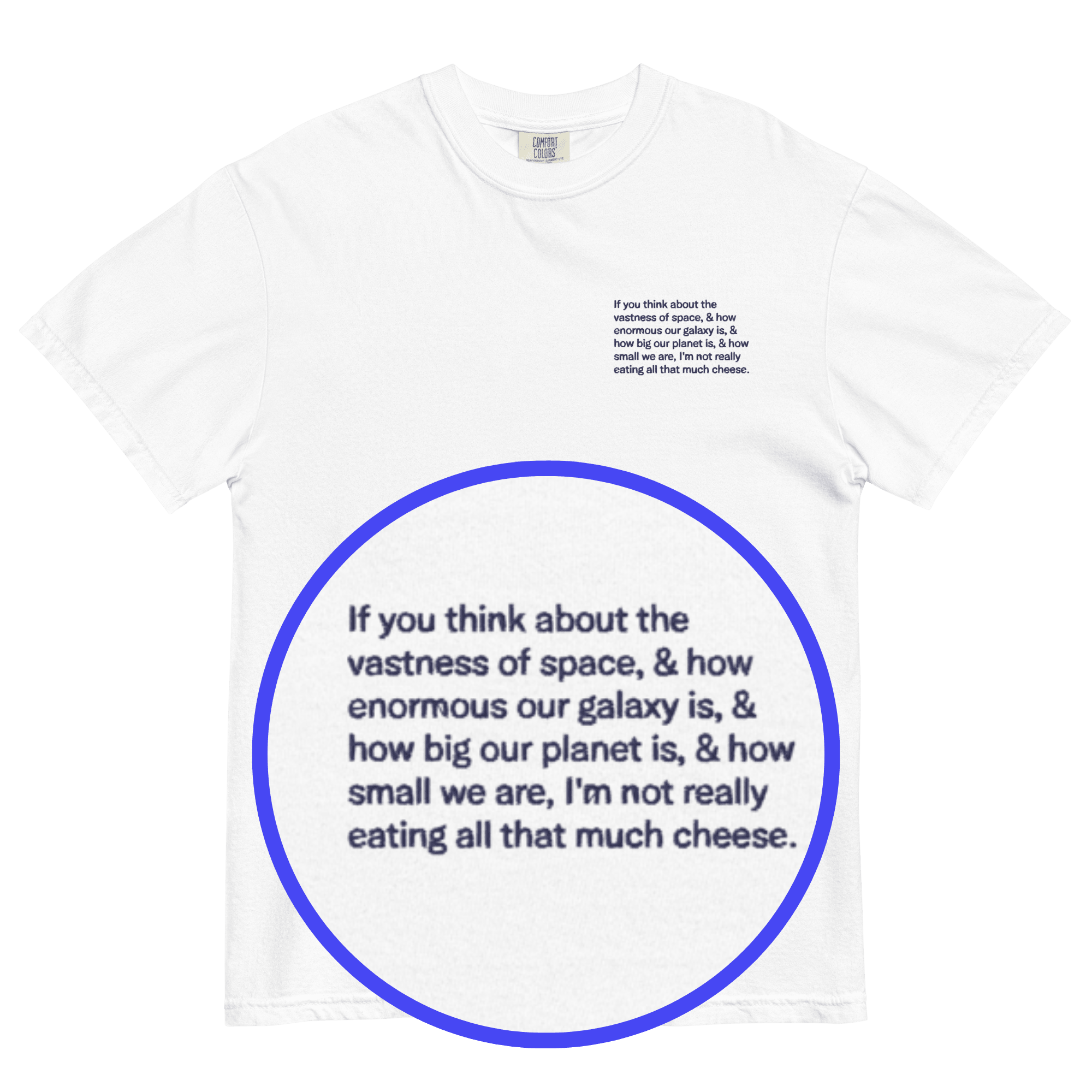 "Not that much cheese" Embroidered Shirt - Polychrome Goods 🍊