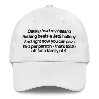 Nothing Beats a Jet2 Holiday Meme Embroidered Hat - Polychrome Goods 🍊