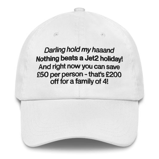 Nothing Beats a Jet2 Holiday Meme Embroidered Hat - Polychrome Goods 🍊