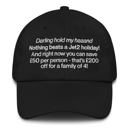 Nothing Beats a Jet2 Holiday Meme Embroidered Hat - Polychrome Goods 🍊