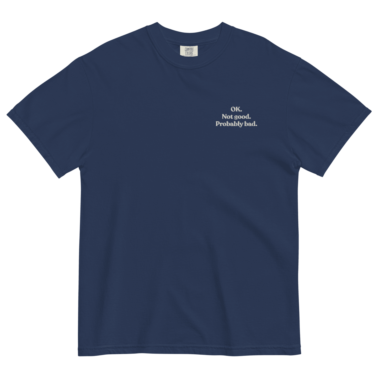 OK. Not Good. Probably Bad. Embroidered T-Shirt - Polychrome Goods