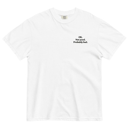 OK. Not Good. Probably Bad. Embroidered T-Shirt - Polychrome Goods