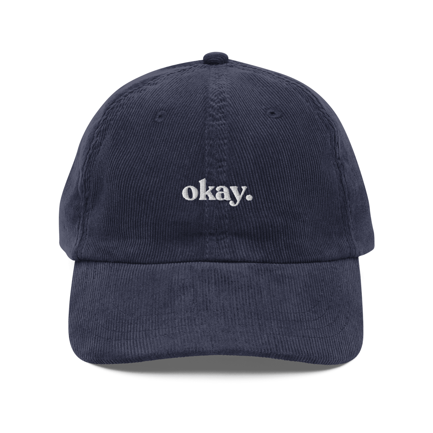 Okay. Embroidered Corduroy Hat - Polychrome Goods