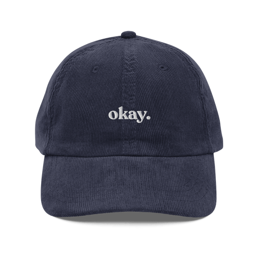 Okay. Embroidered Corduroy Hat - Polychrome Goods