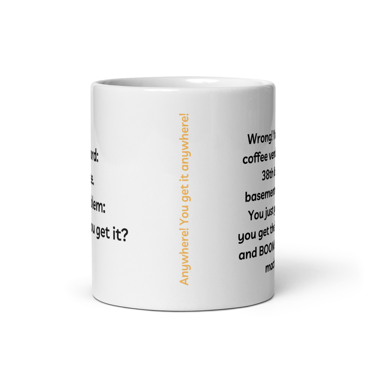 One word: Coffee. One problem: Where do you get it? 30 Rock Dennis Duffy Mug - Polychrome Goods 🍊