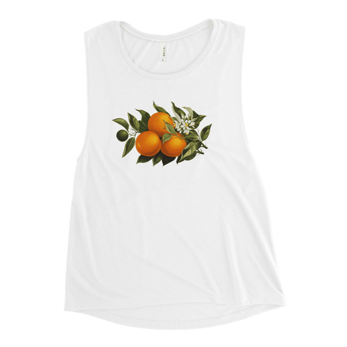 Orange Branch Tank Top