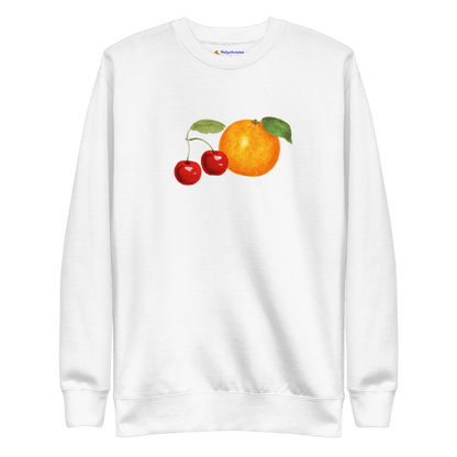 Orange Cherry Fruit Sweatshirt - Polychrome Goods 🍊