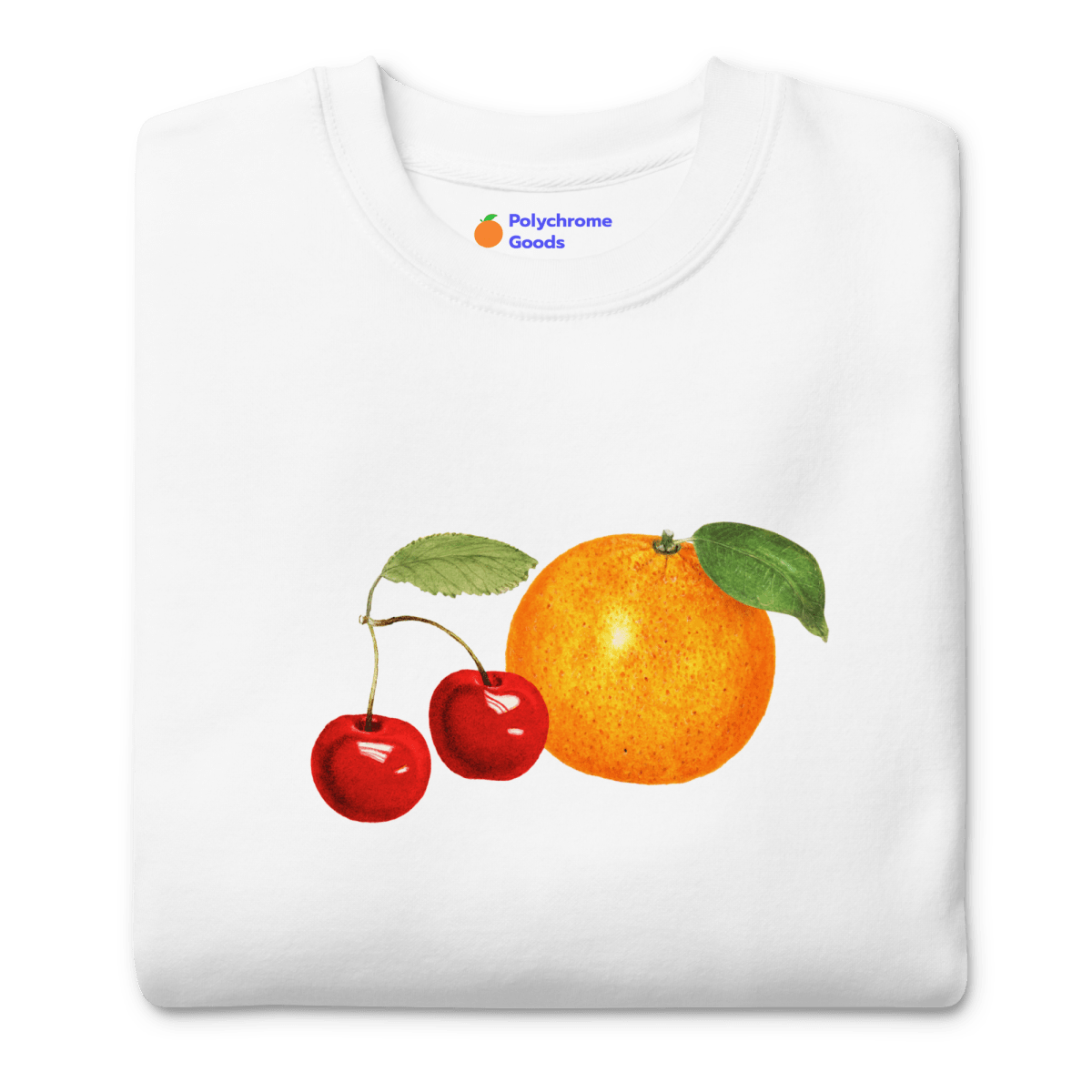 Orange Cherry Fruit Sweatshirt - Polychrome Goods 🍊