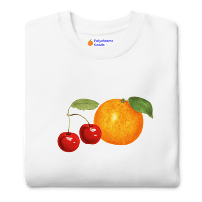 Orange Cherry Fruit Sweatshirt - Polychrome Goods 🍊