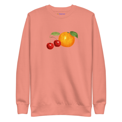 Orange Cherry Fruit Sweatshirt - Polychrome Goods 🍊