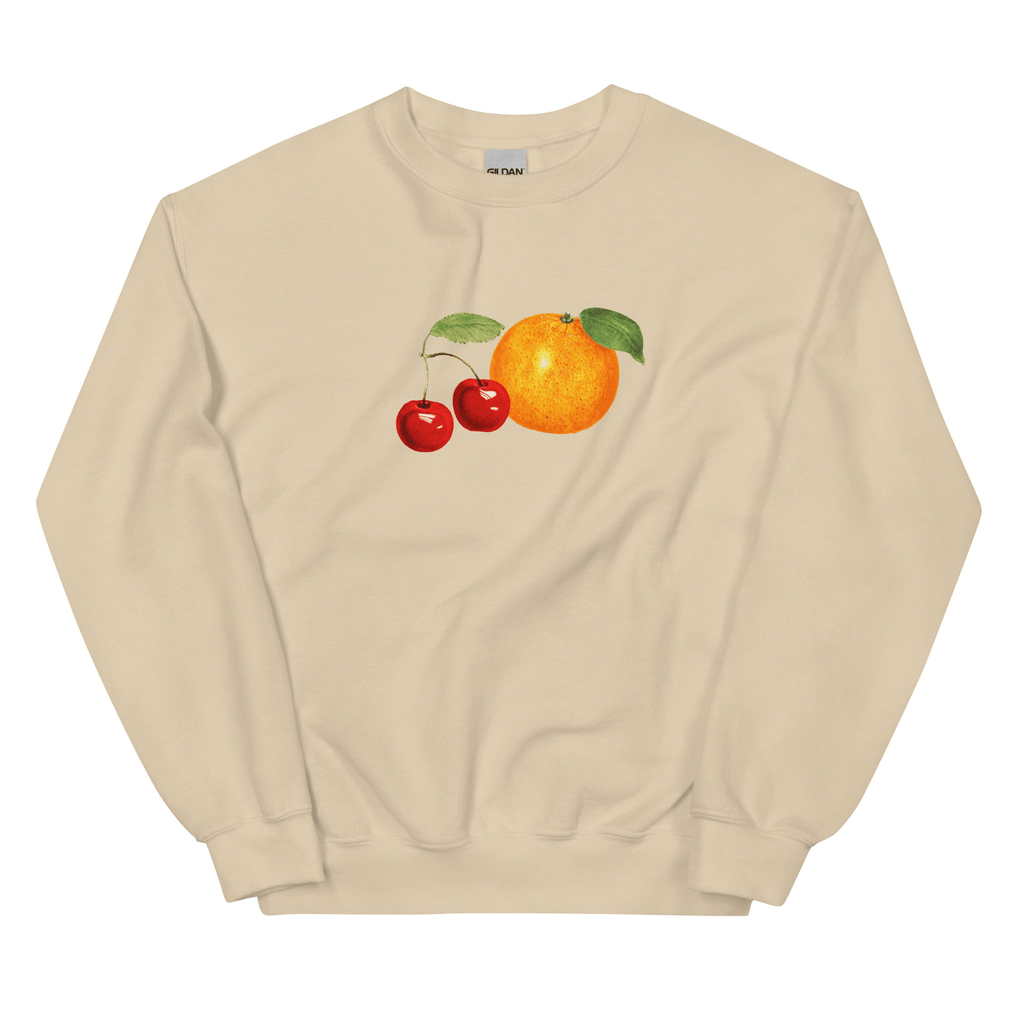 Orange Cherry Fruit Sweatshirt - Polychrome Goods 🍊