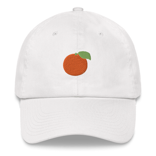 Orange Embroidered Hat