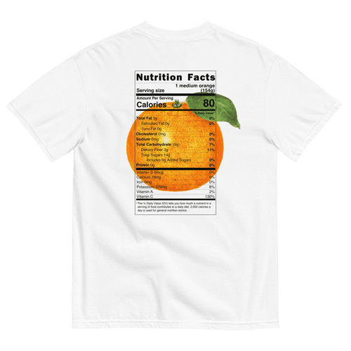 Orange 🍊 Nutrition Label Shirt