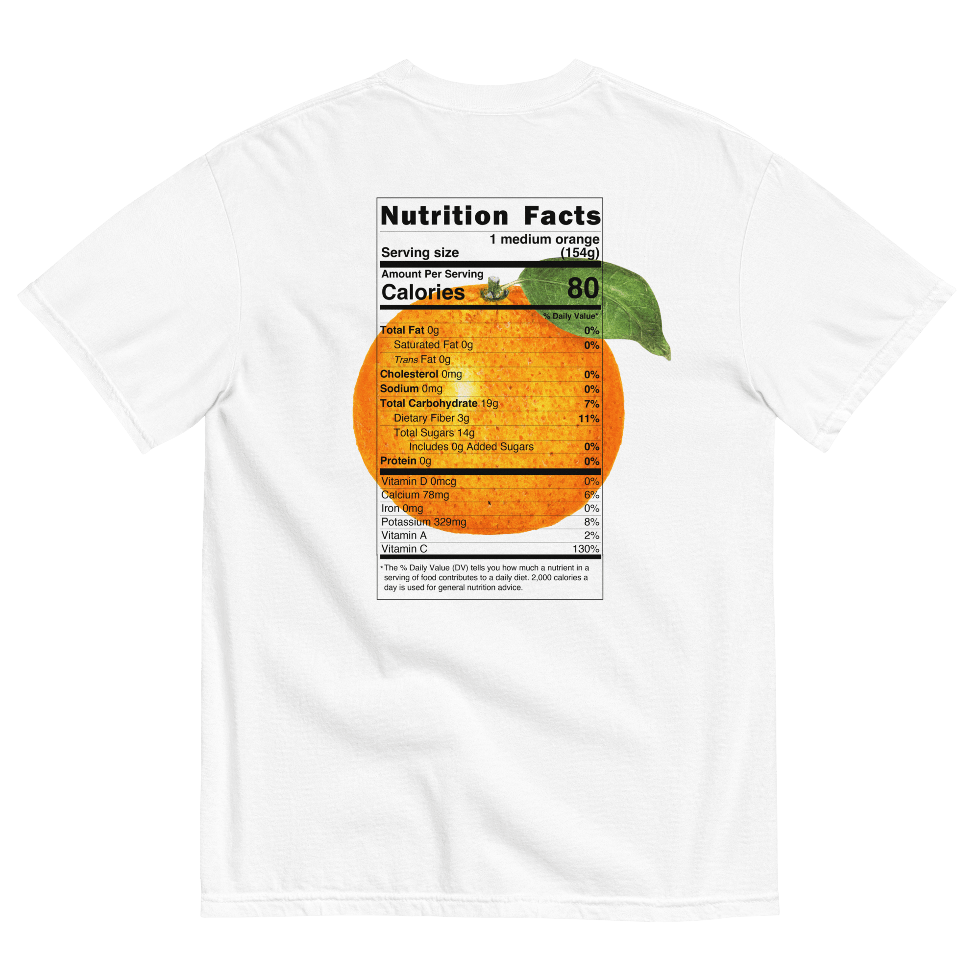 Orange 🍊 Nutrition Label Shirt - Polychrome Goods 🍊