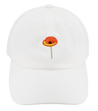 Orange Poppy Flower Embroidered Dad Hat - Polychrome Goods 🍊