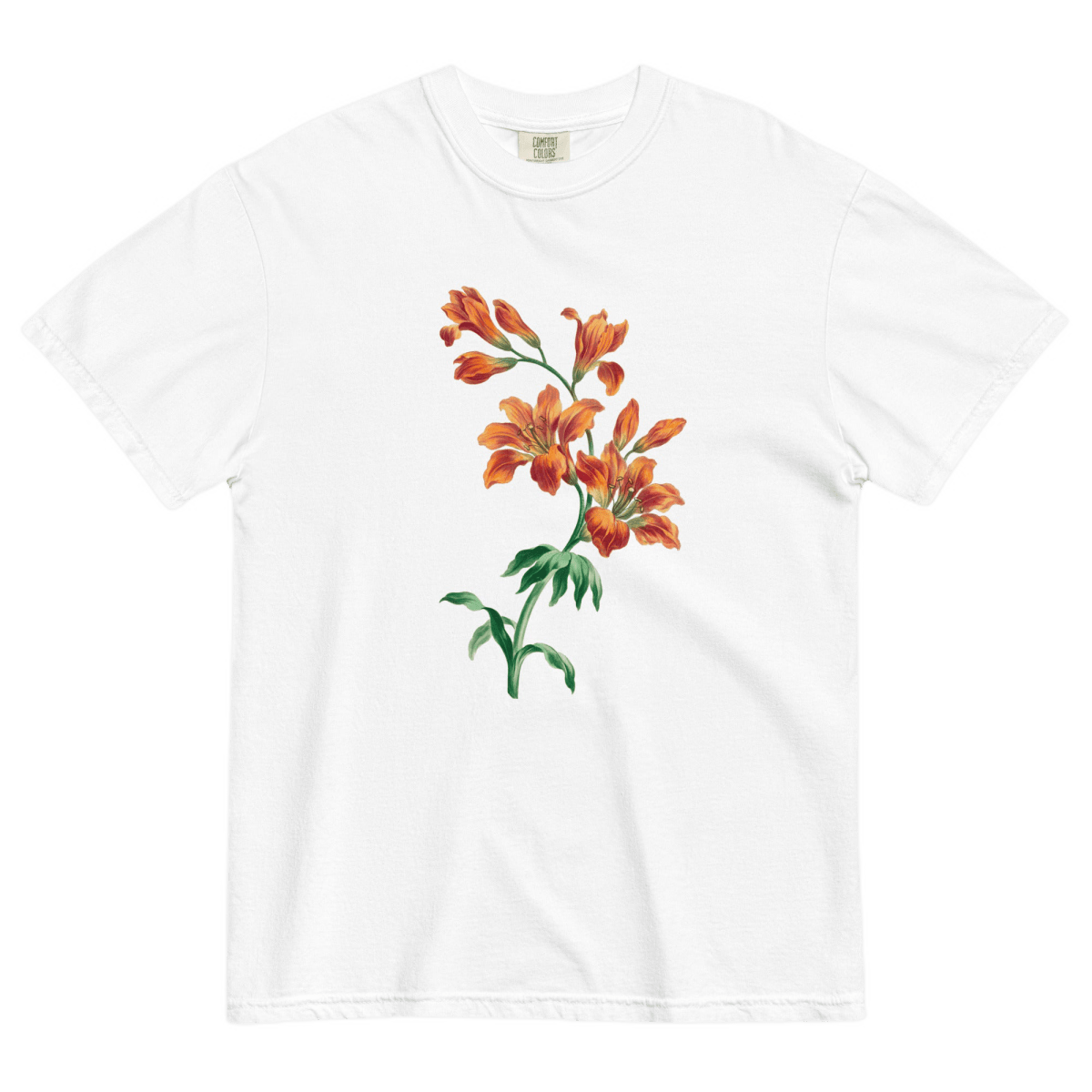 Orange Tiger Lily Flower Shirt - Polychrome Goods 🍊