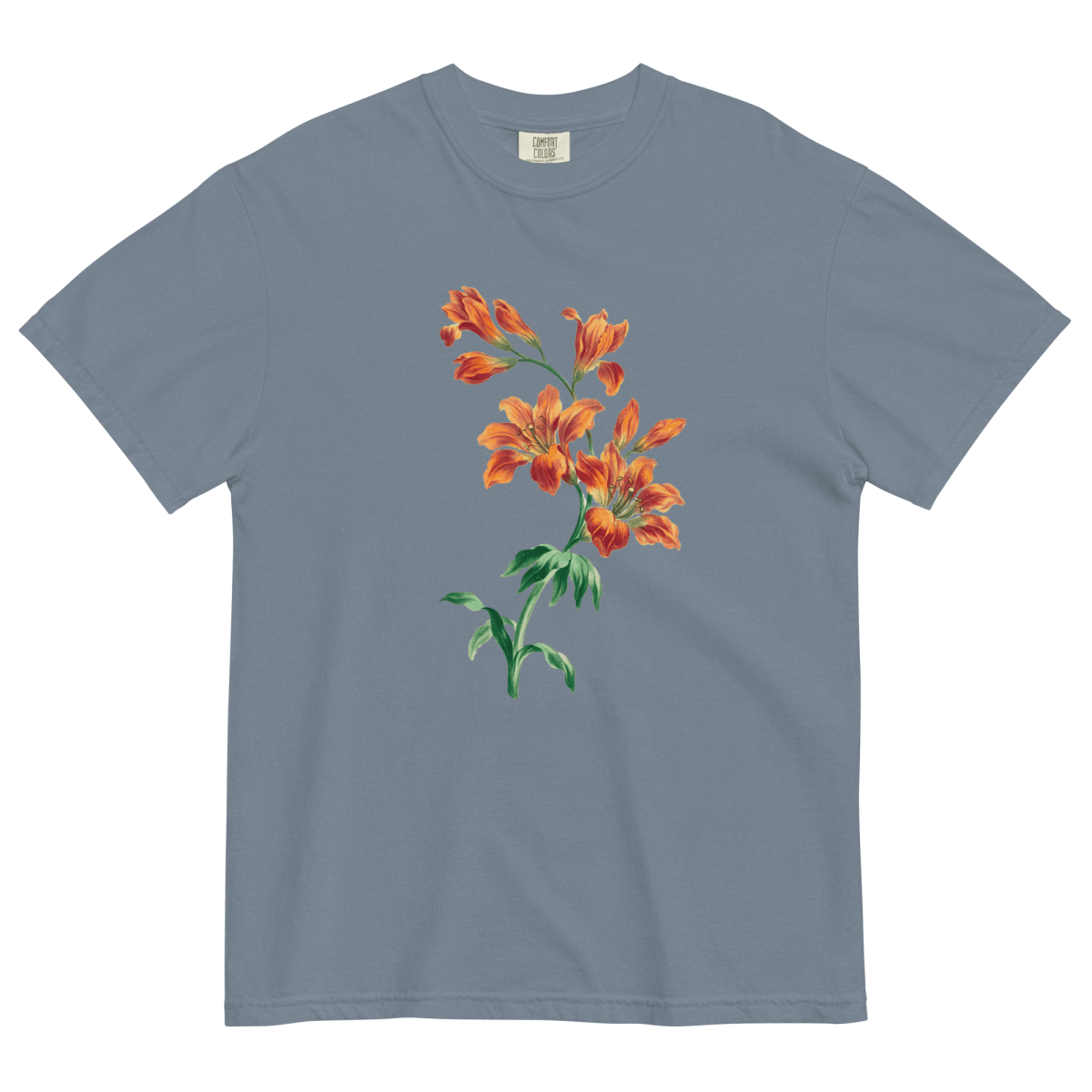 disney tiger lily shirt Orange Tiger Lily Flower Shirt Blue Jean / M