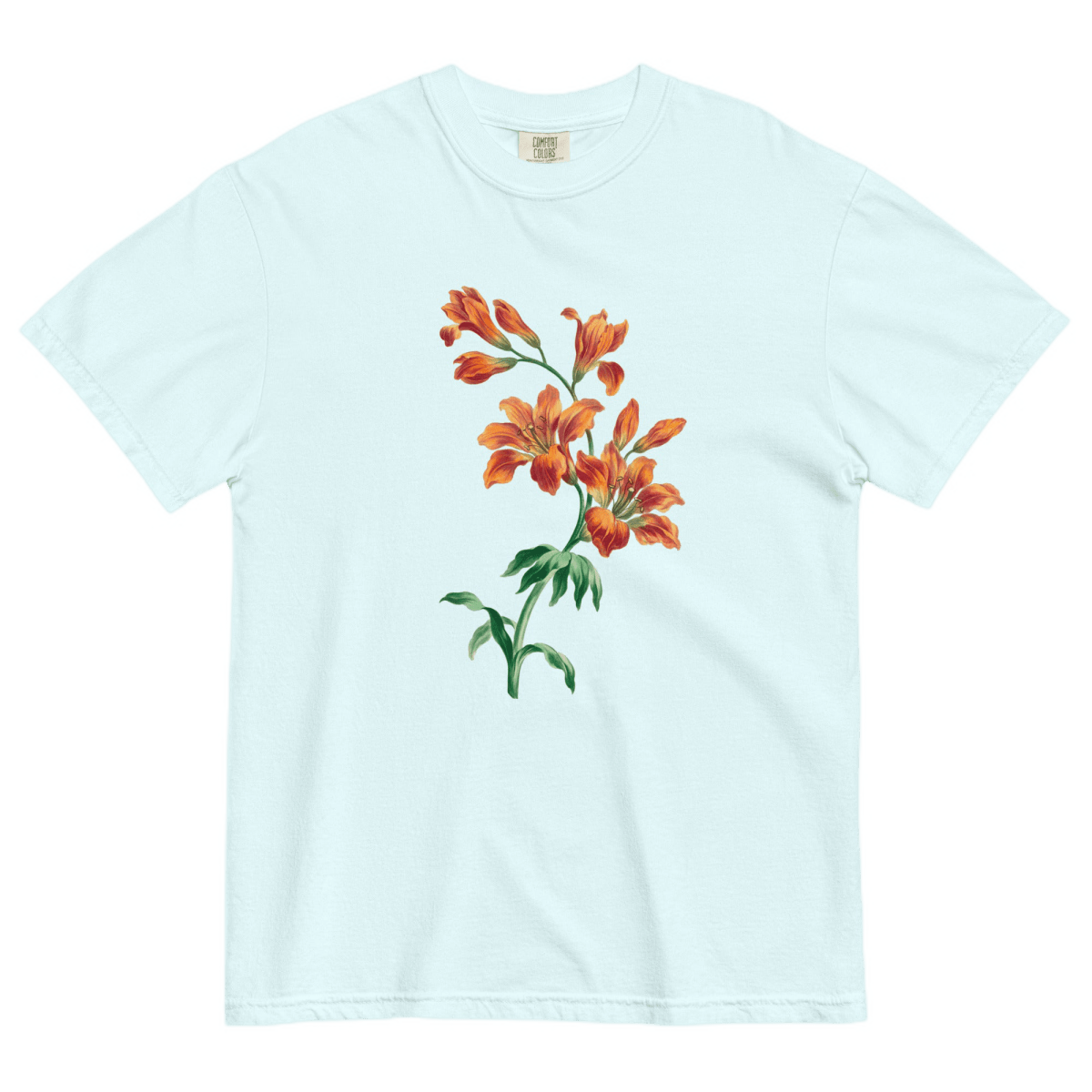 tiger lily goods Orange Tiger Lily Flower Shirt White / L
