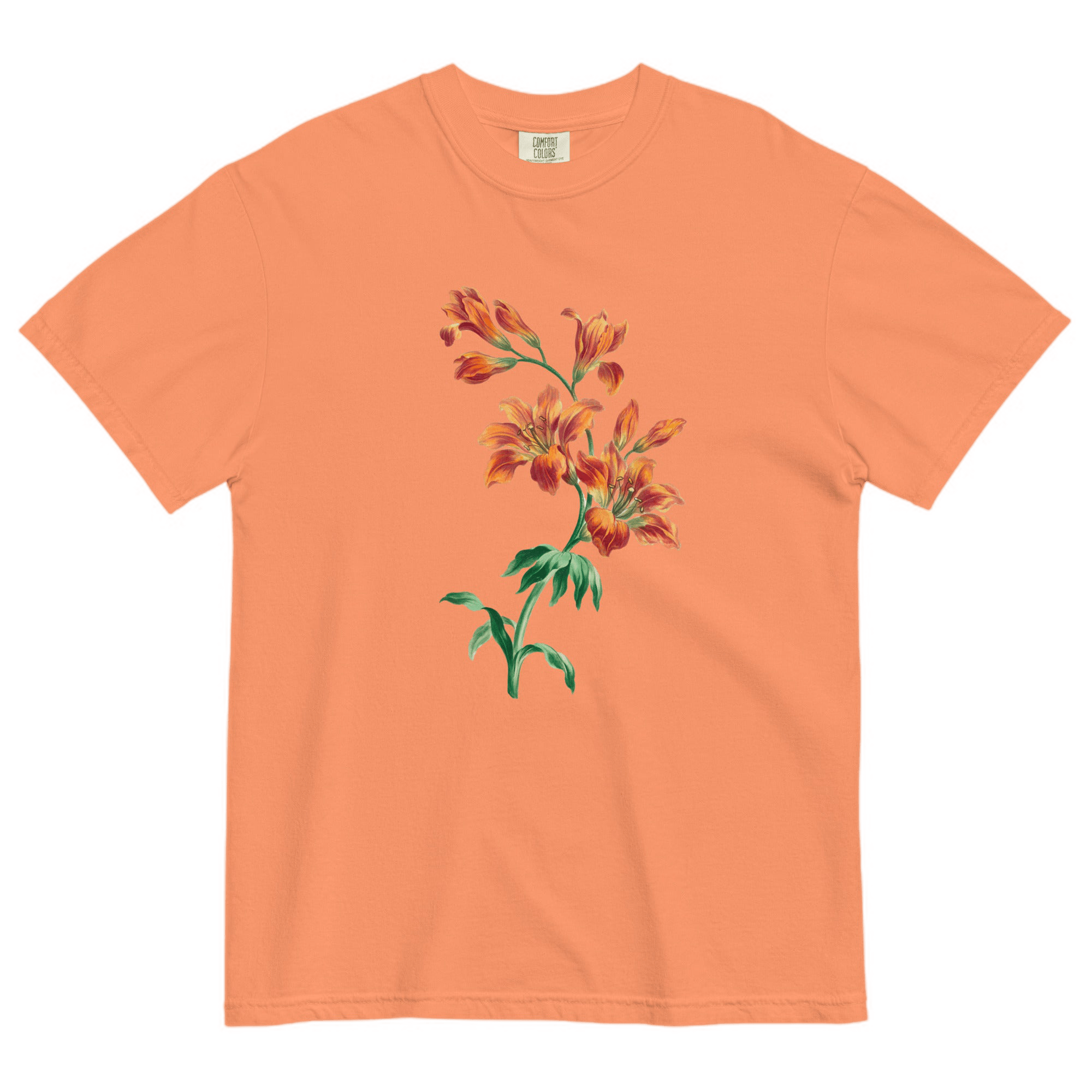 Orange Tiger Lily Flower T-shirt (Unisex) Polychrome Goods