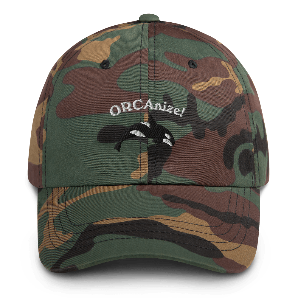 ORCAnize! Orca Embroidered Dad Hat - Polychrome Goods 🍊