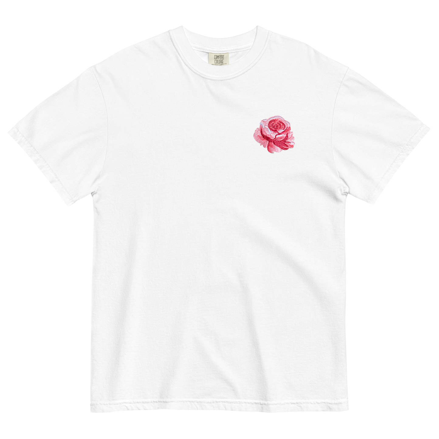 Rose Flower Embroidered Shirt