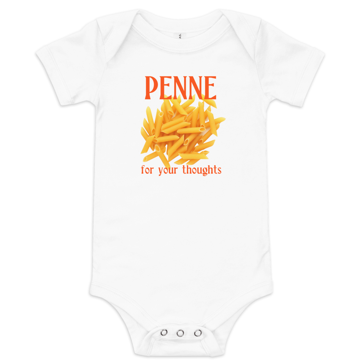 Penne For Your Thoughts Baby Onesie - Polychrome Goods 🍊