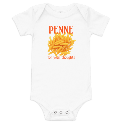 Penne For Your Thoughts Baby Onesie - Polychrome Goods 🍊