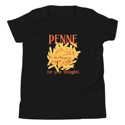 Penne For Your Thoughts Youth / Kids T-Shirt - Polychrome Goods 🍊