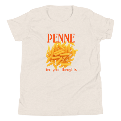 Penne For Your Thoughts Youth / Kids T-Shirt - Polychrome Goods 🍊