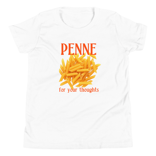 Penne For Your Thoughts Youth / Kids T-Shirt - Polychrome Goods 🍊