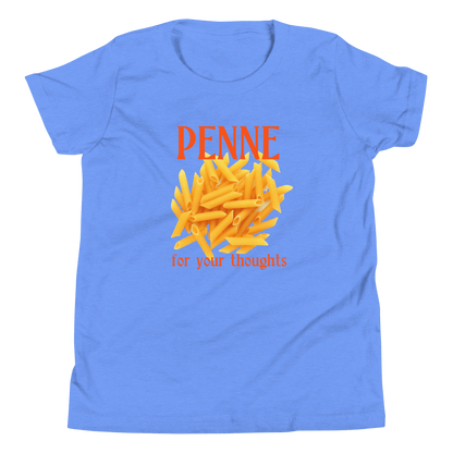 Penne For Your Thoughts Youth / Kids T-Shirt - Polychrome Goods 🍊