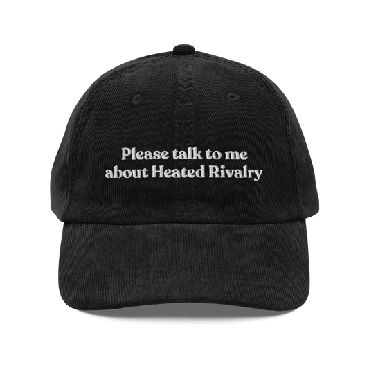 Please Talk To Me About Heated Rivalry Embroidered Hat - Polychrome Goods