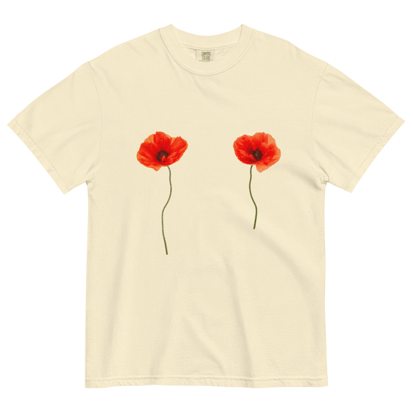 poppy-flower-tits-shirt-